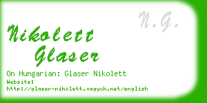 nikolett glaser business card
